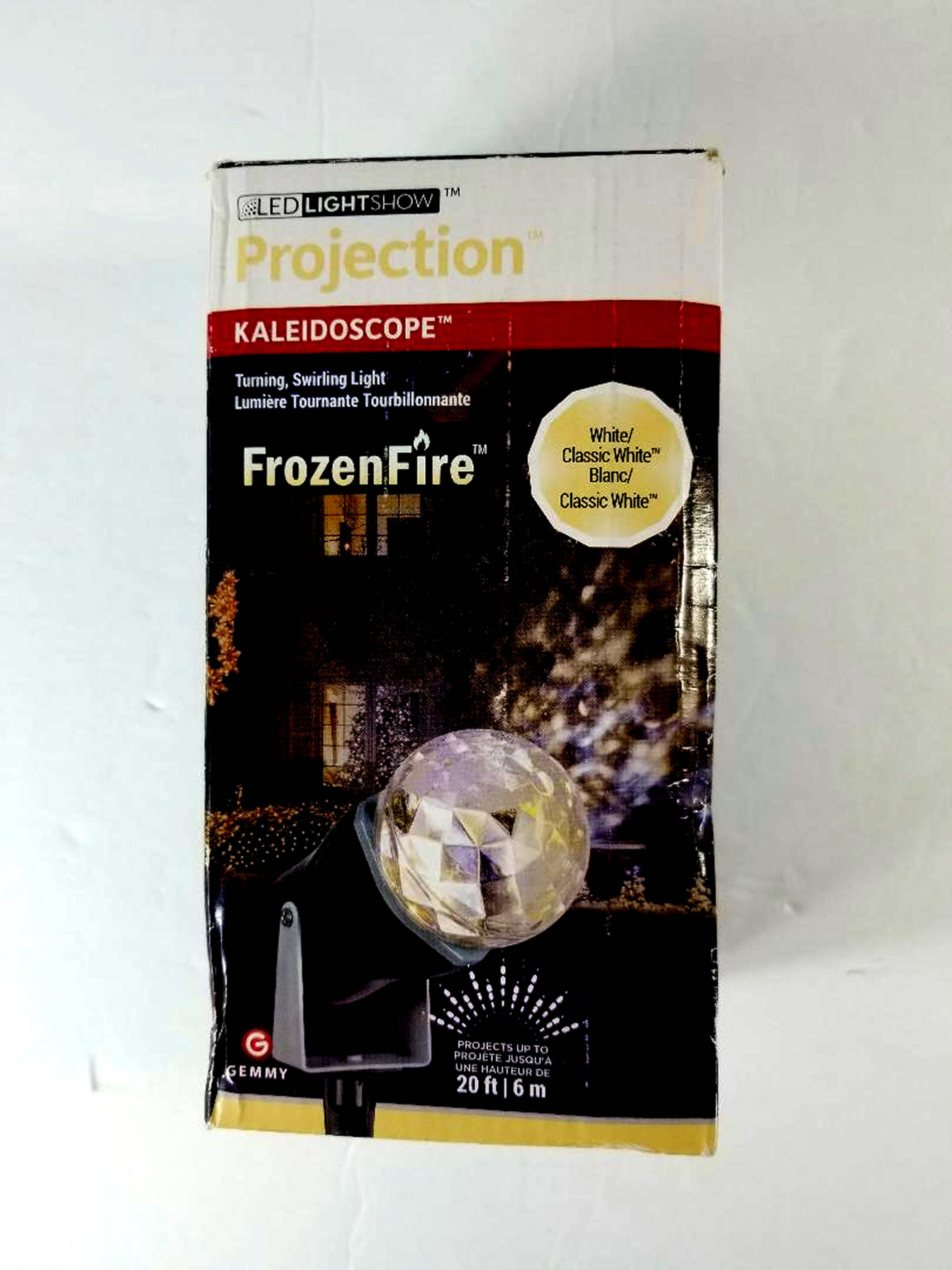 Gemmy LED Lightshow Projection Kaleidoscope Classic White Light