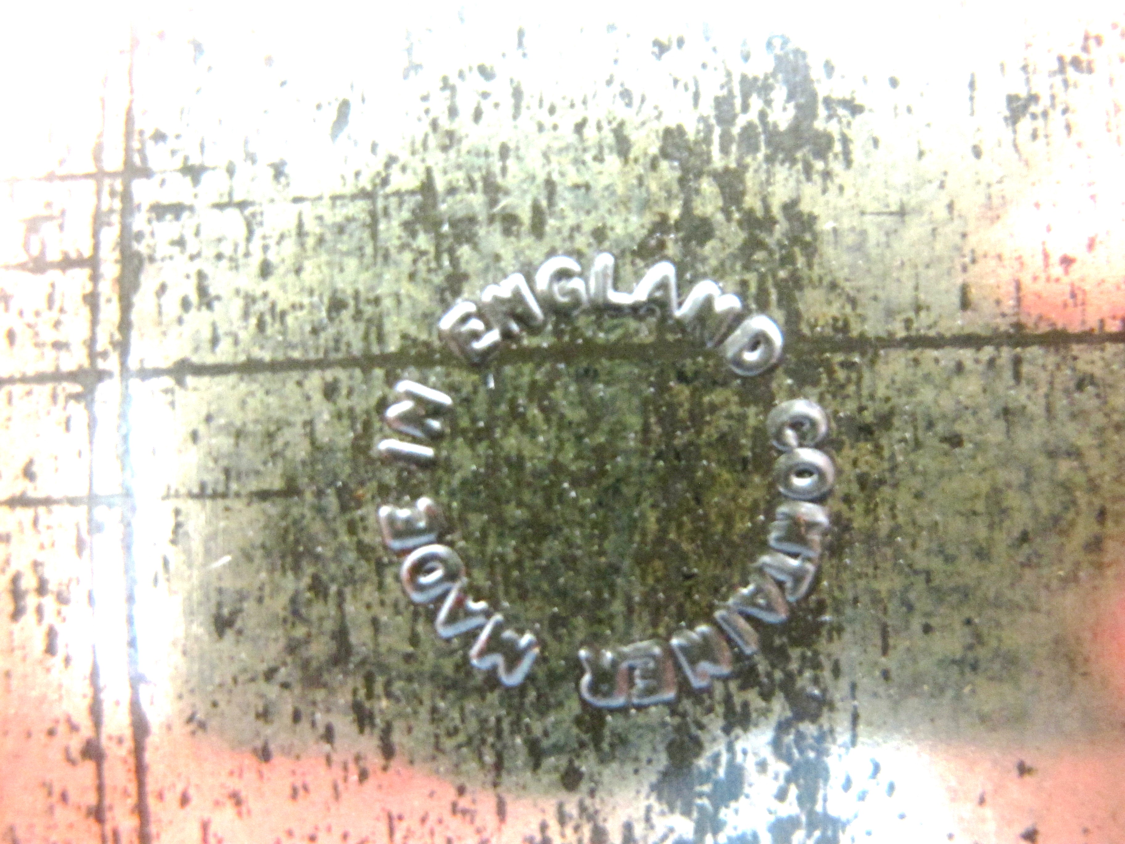 Vintage Metal Flower Design Container Made in England Property Room