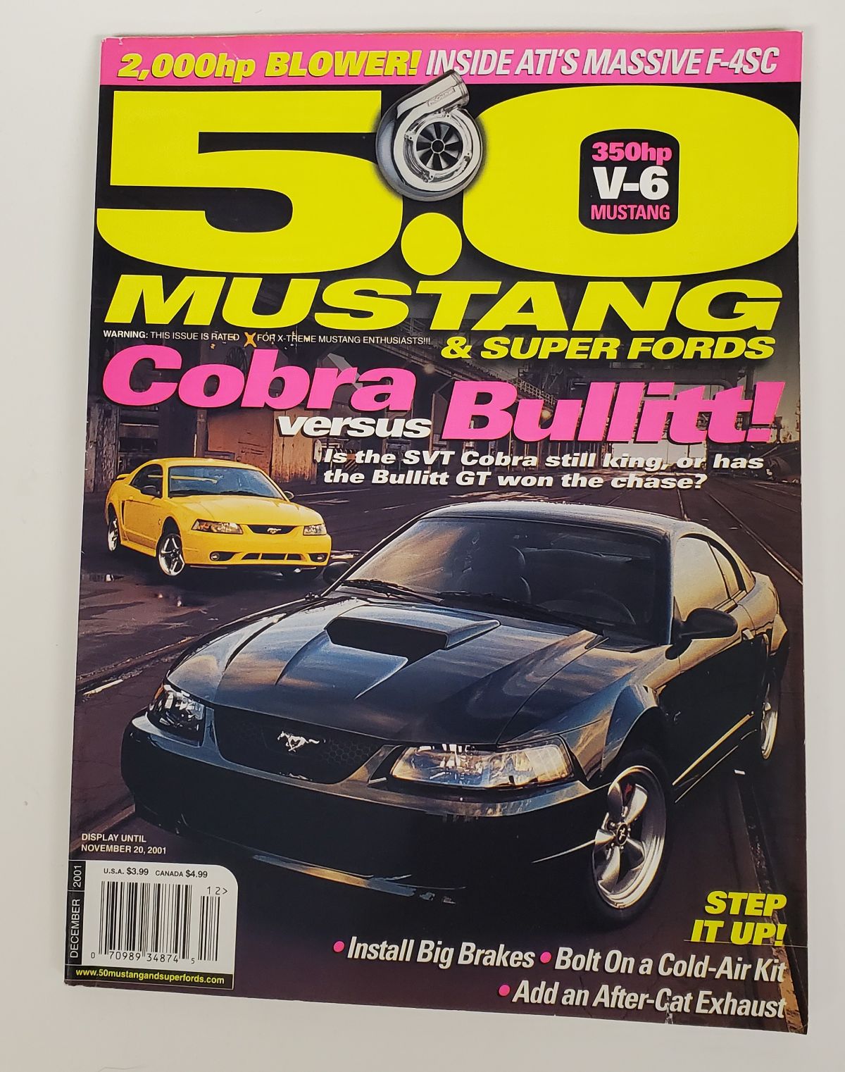 Vintage Dec 2001 5.0 Mustang & Super Fords Magazine