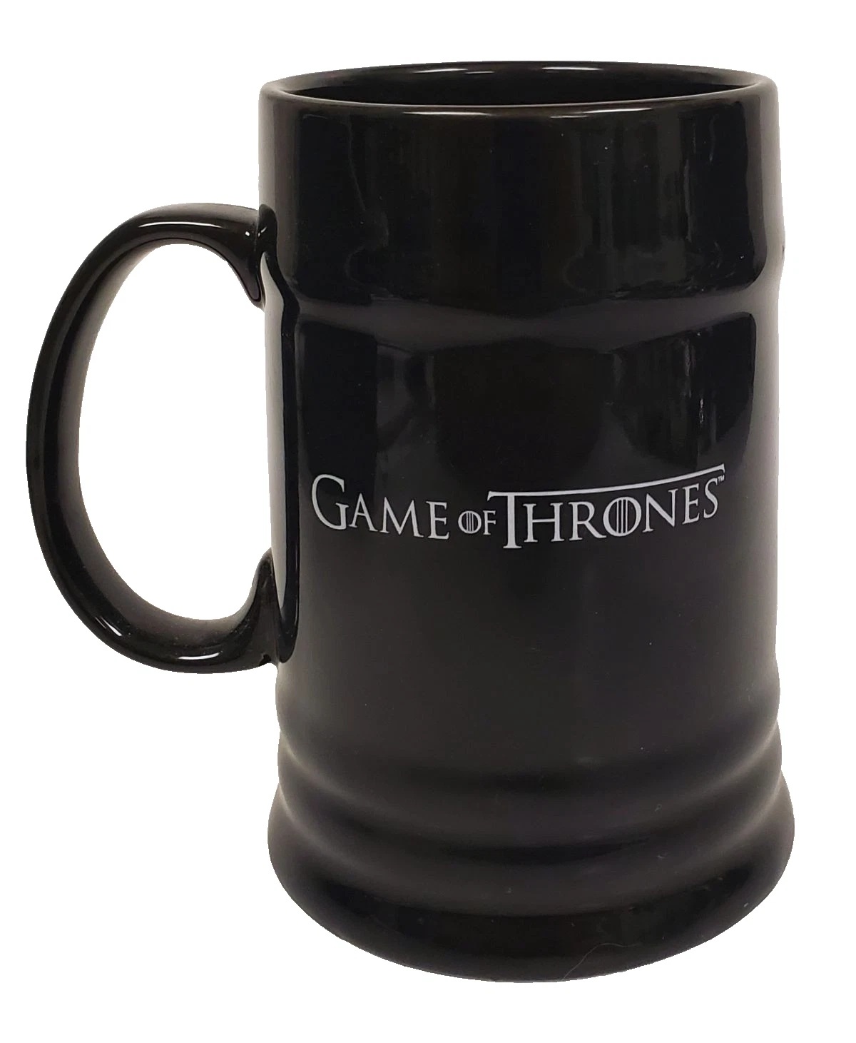 HBO Game of Thrones Winter Is Coming House Stark Ceramic Stein Mug Direwolf