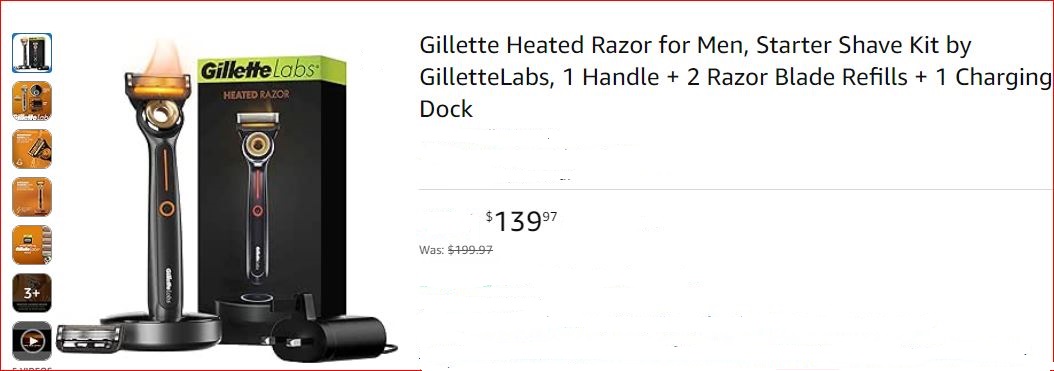 Gillette Heated Razor for Men