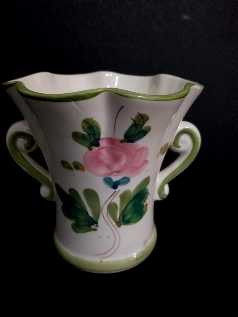 Hand Painted Portugal Ceramic Vase Property Room