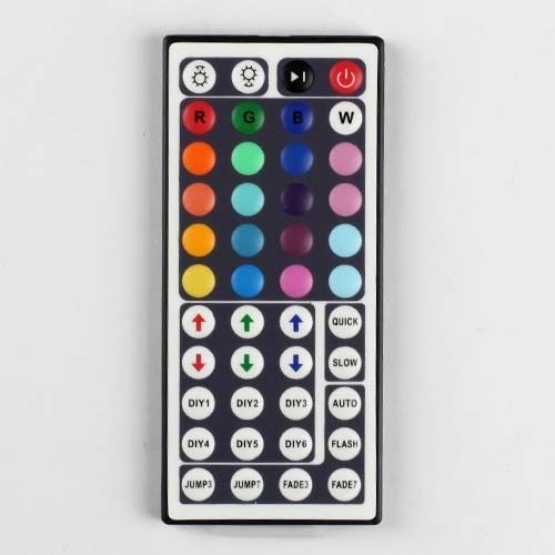 Waterproof LED Strip Light 5M RGB 5050 SMD 44 Key Remote 12V Power Full ...