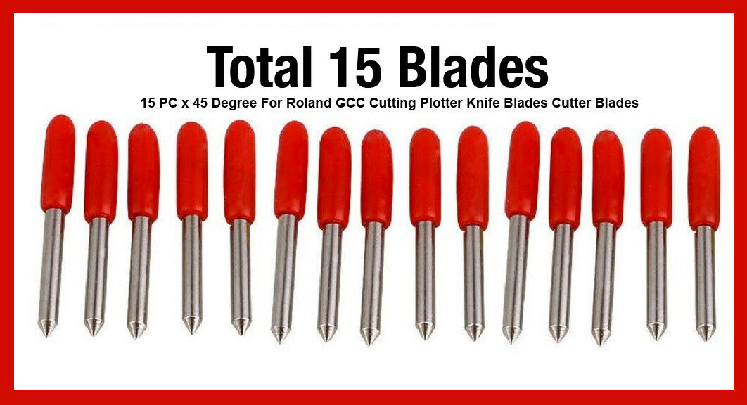 15 PC 45 Degree For Roland GCC Cutting Plotter Knife Blades Cutter