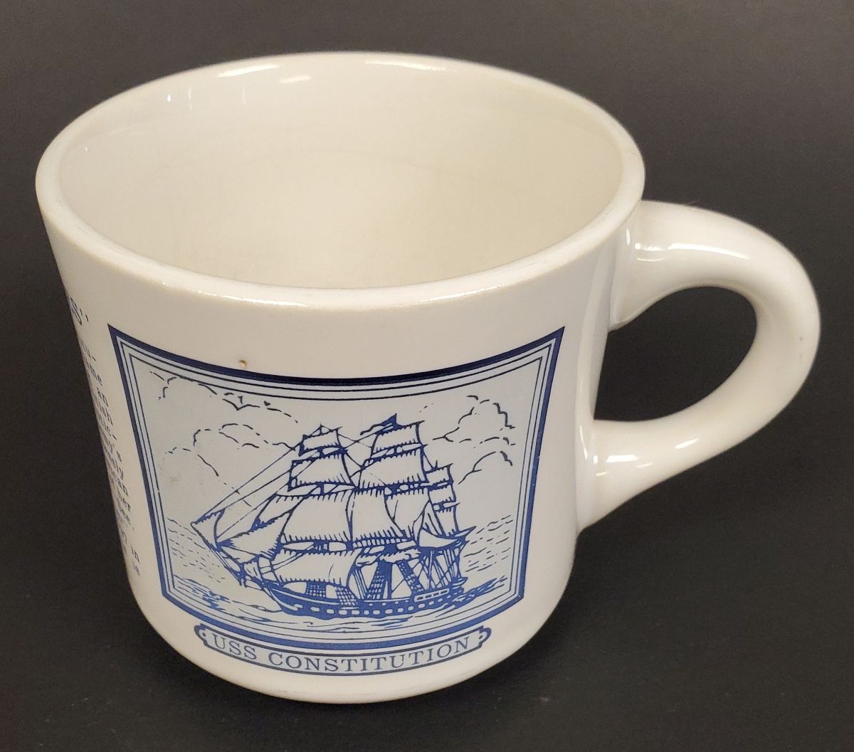 Vintage Old Ironside USS Constitution Ceramic Coffee Mug