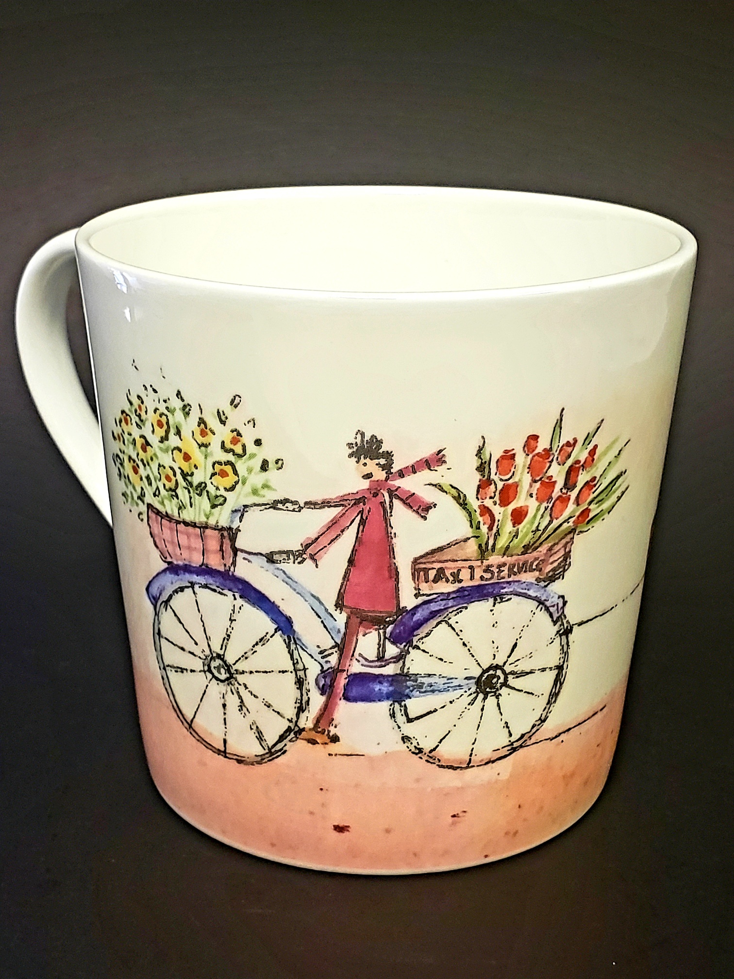 Vintage Rose of England Dog's Taxi Service Fine Bone China Coffee Mug, United Kingdom