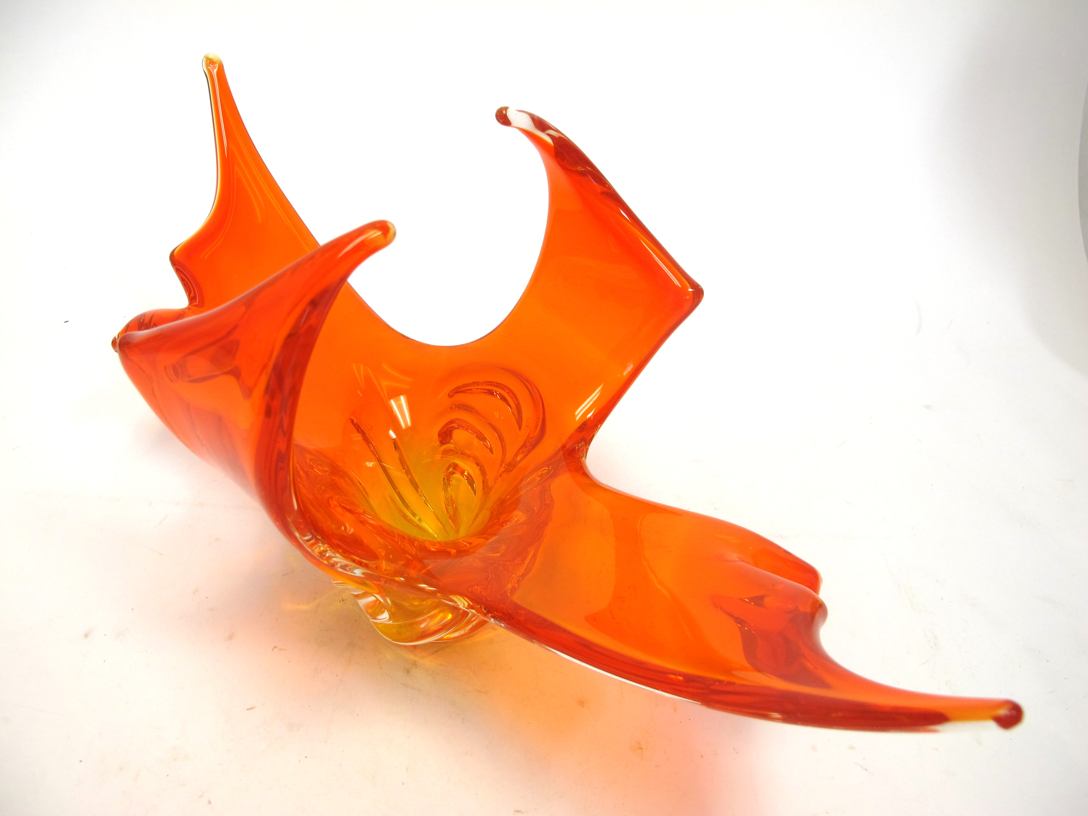 Murano Orange Coloured Art Glass Property Room