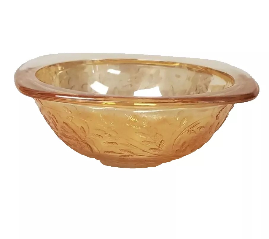 Vintage Glass FLORAGOLD Louisa Marigold Iridescent Small