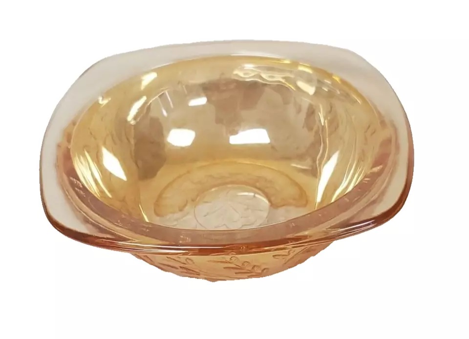 Vintage Glass FLORAGOLD Louisa Marigold Iridescent Small