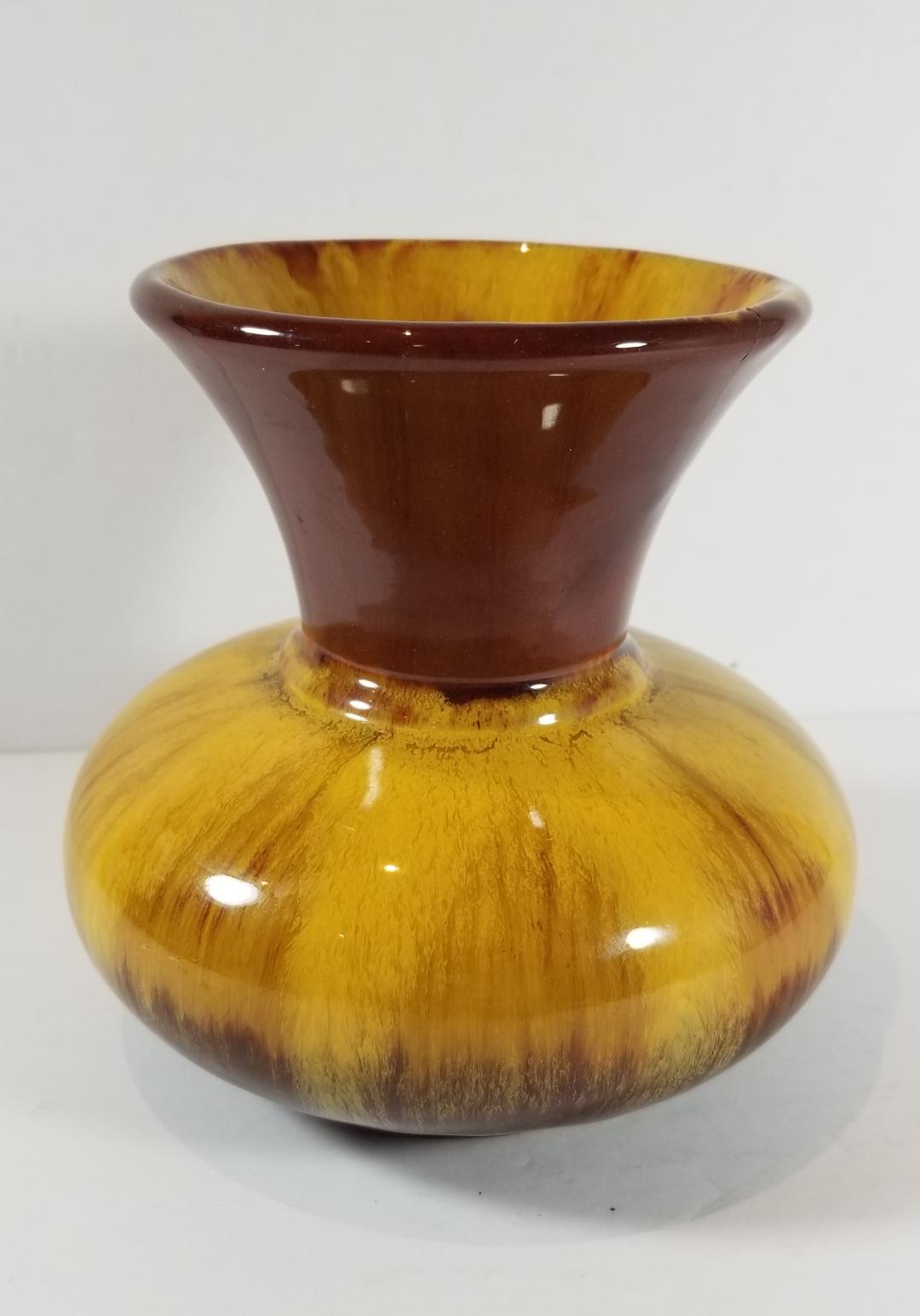 Vintage Blue Mountain Pottery Vase Yellow Property Room