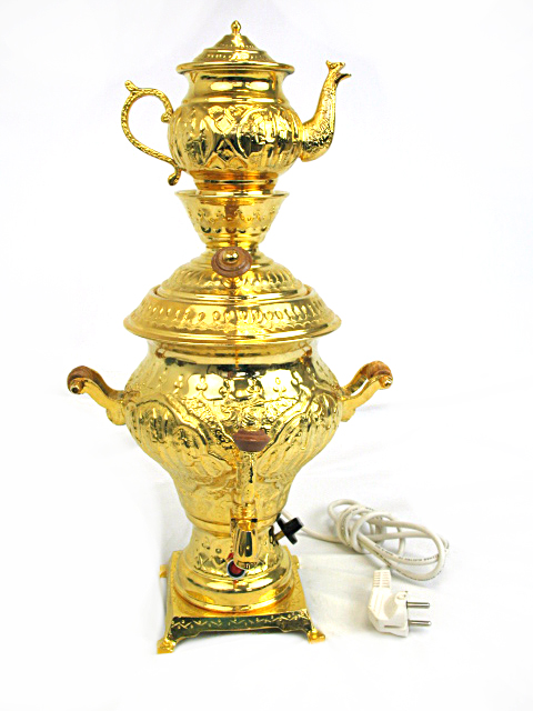 Middle Eastern Samavour Vintage Gold Plated Middle Eastern Samovar | Property Room