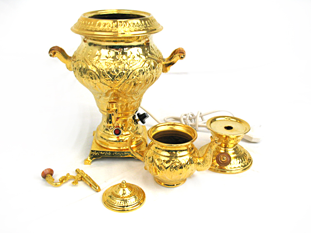 Middle Eastern Samavour Vintage Gold Plated Middle Eastern Samovar | Property Room