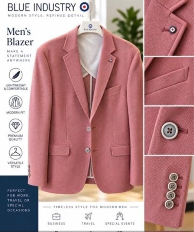 Men's Jacket Sz 40 By Blue Industry Compare at $375.00