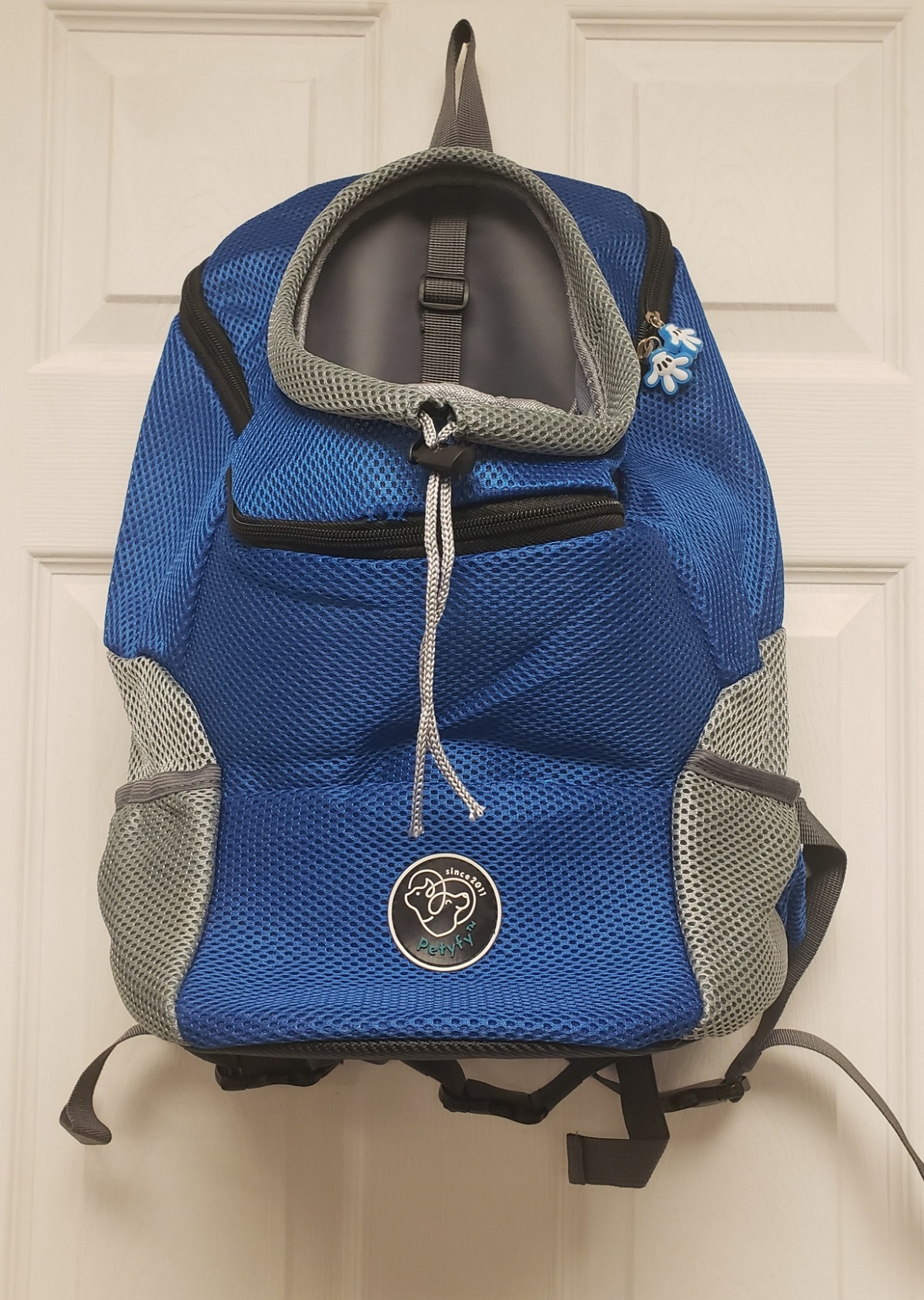 Petyfy Colorblock Breathable Mesh Pet Backpack Carrier for Dog Sz S