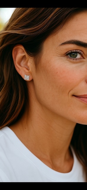 18Kt Gold & Diamond Earrings Appraised $4,090.00