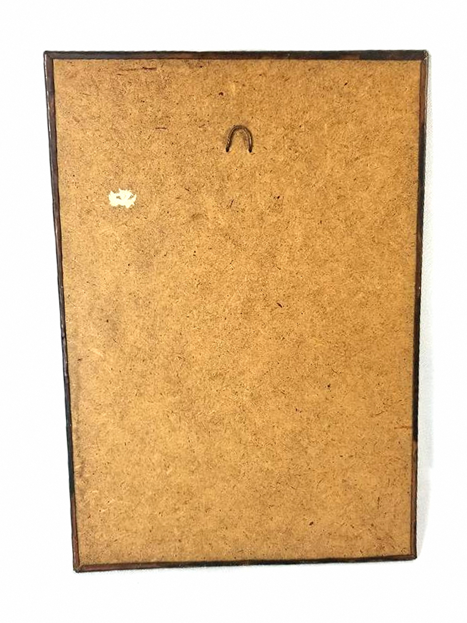 Vintage Copper Art Lady Spinning Yarn Wall Plaque Property Room