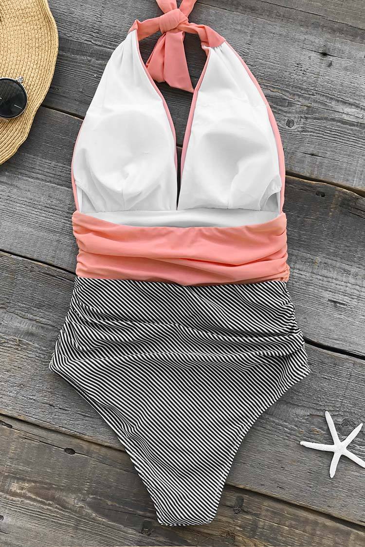 NWT One Piece Striped Bathing Suit XXL Property Room