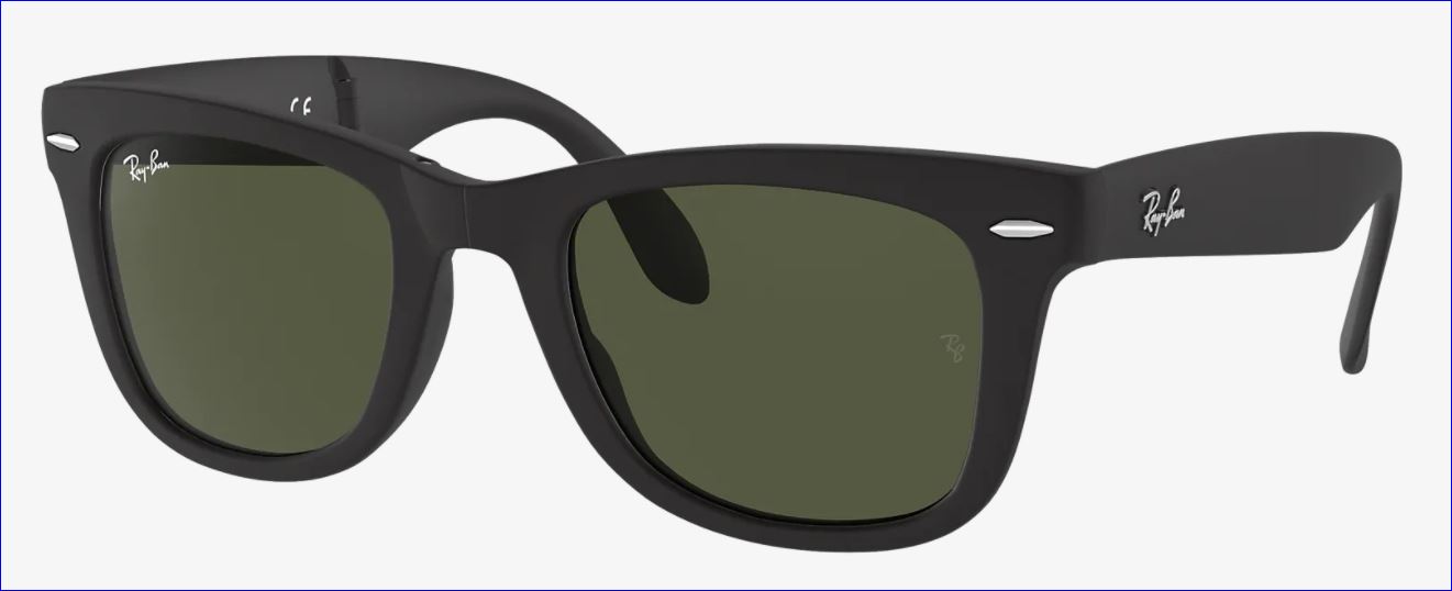 Ray Ban Wayfarer Classic Sunglasses - Black Frame - Black Glass