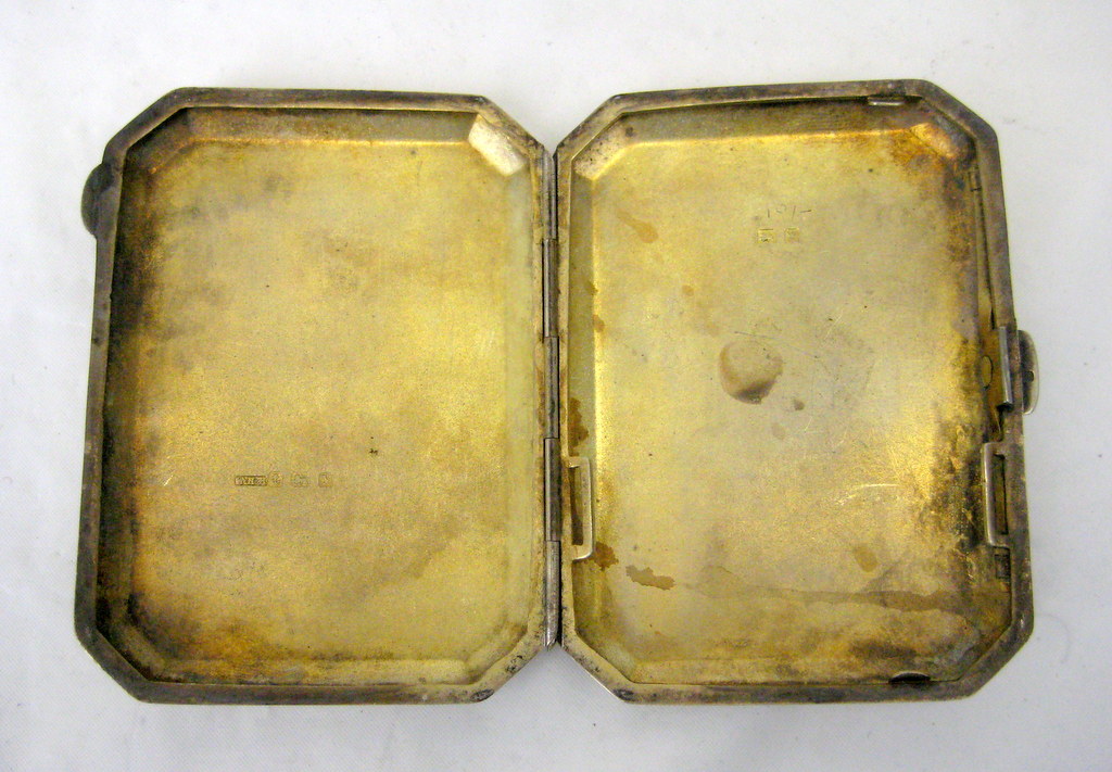 Rustic Silver Business Card Holder
