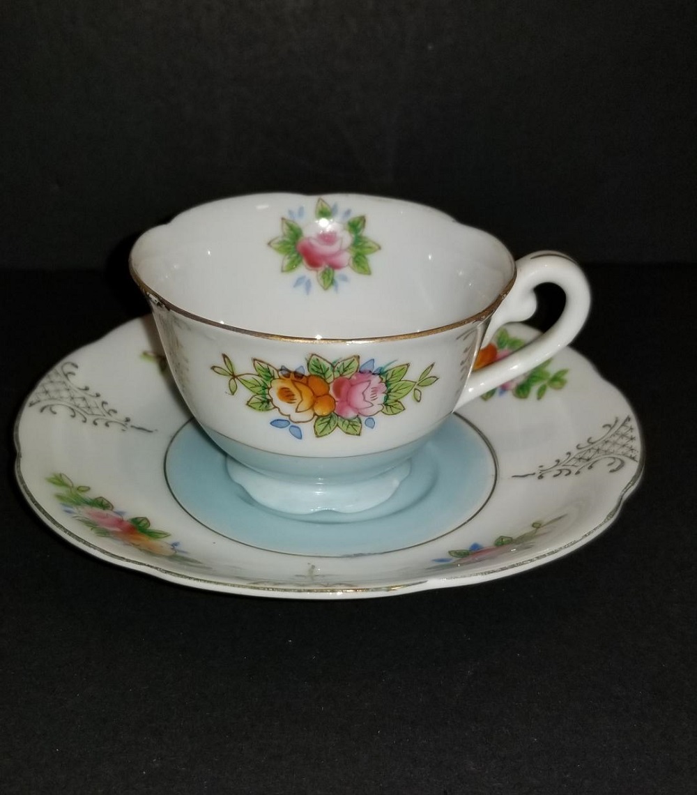 Vintage Occupied Japan Mini Cup and Saucer Set Property Room
