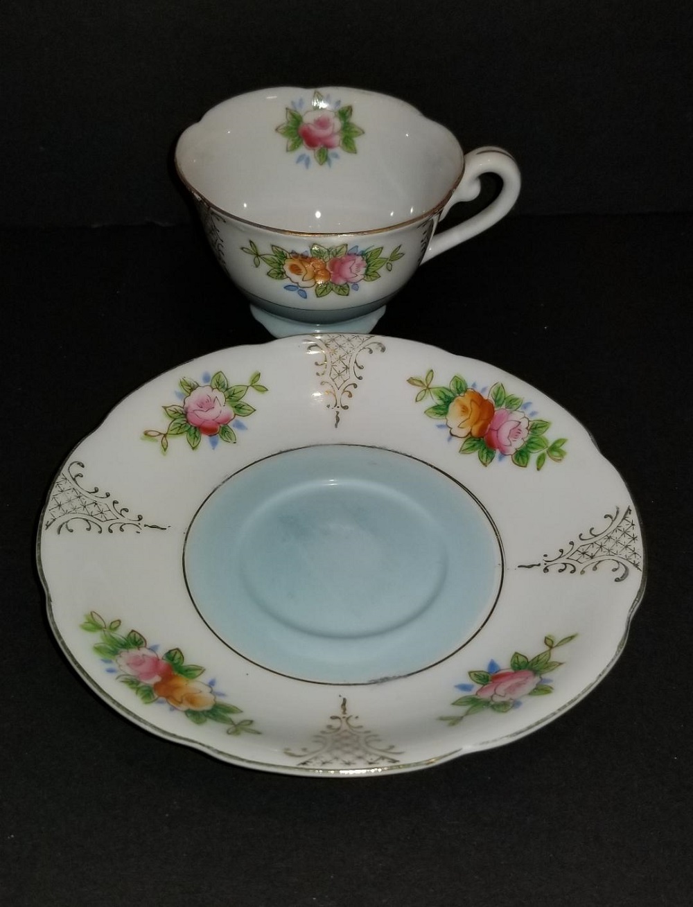Vintage Occupied Japan Mini Cup and Saucer Set Property Room