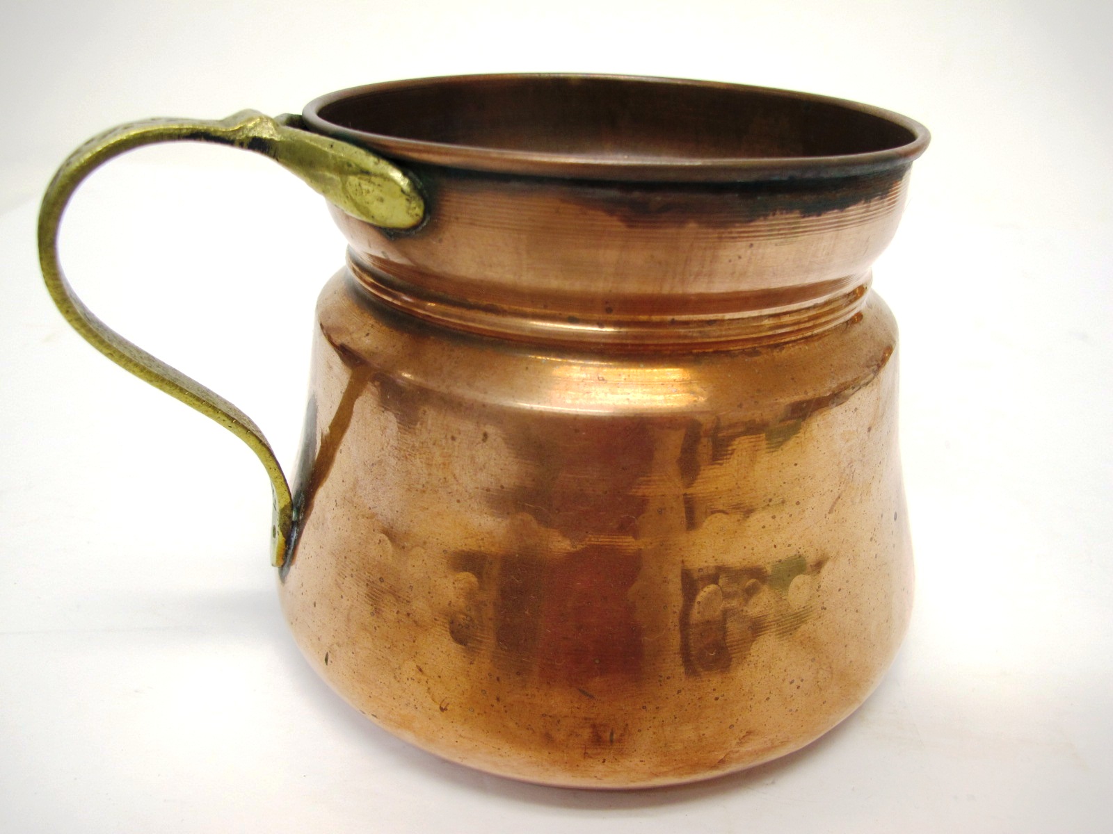 1960s Hand Made Copper Pot Brass Handle Property Room