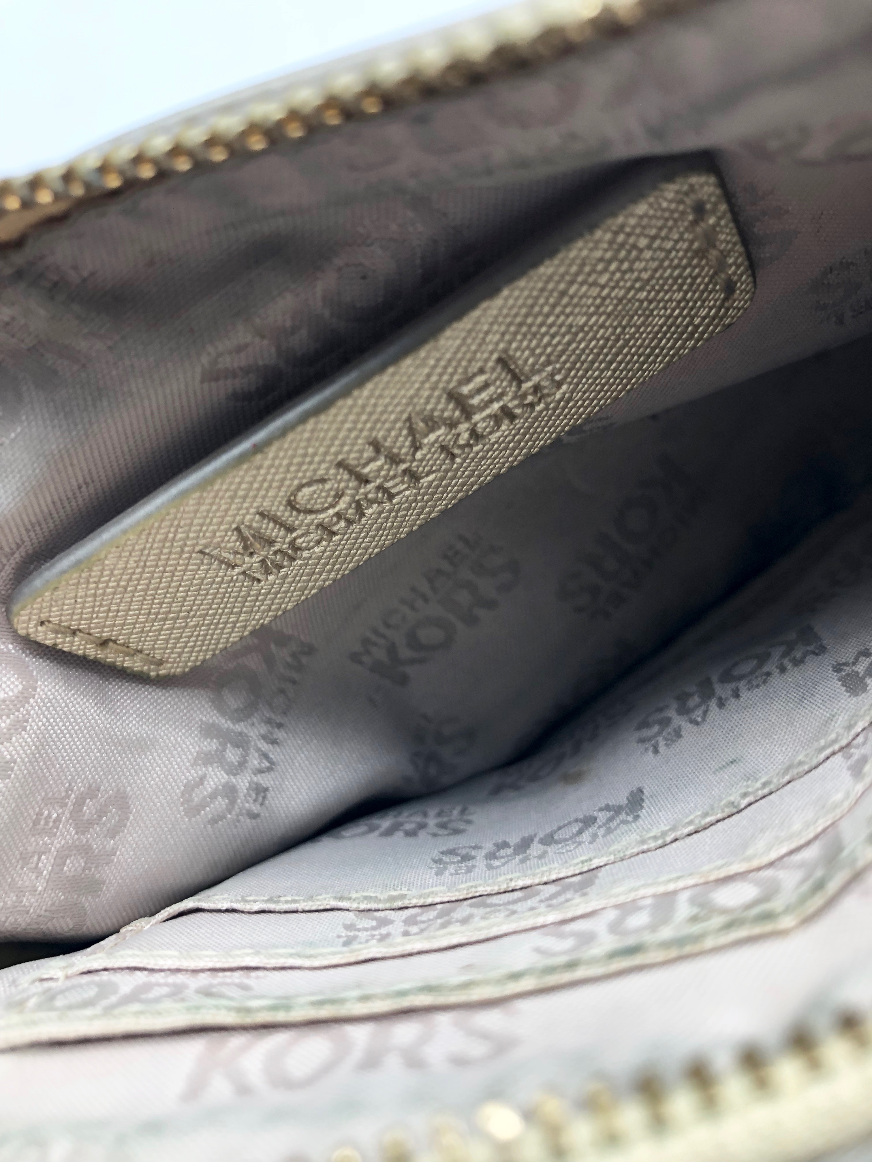 Michael Kors Signature Pale Gold Jet Set Small Wristlet Property Room