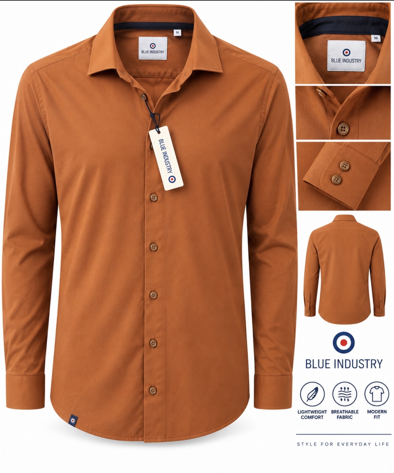 Men's Shirt Sz Large By Blue Industry