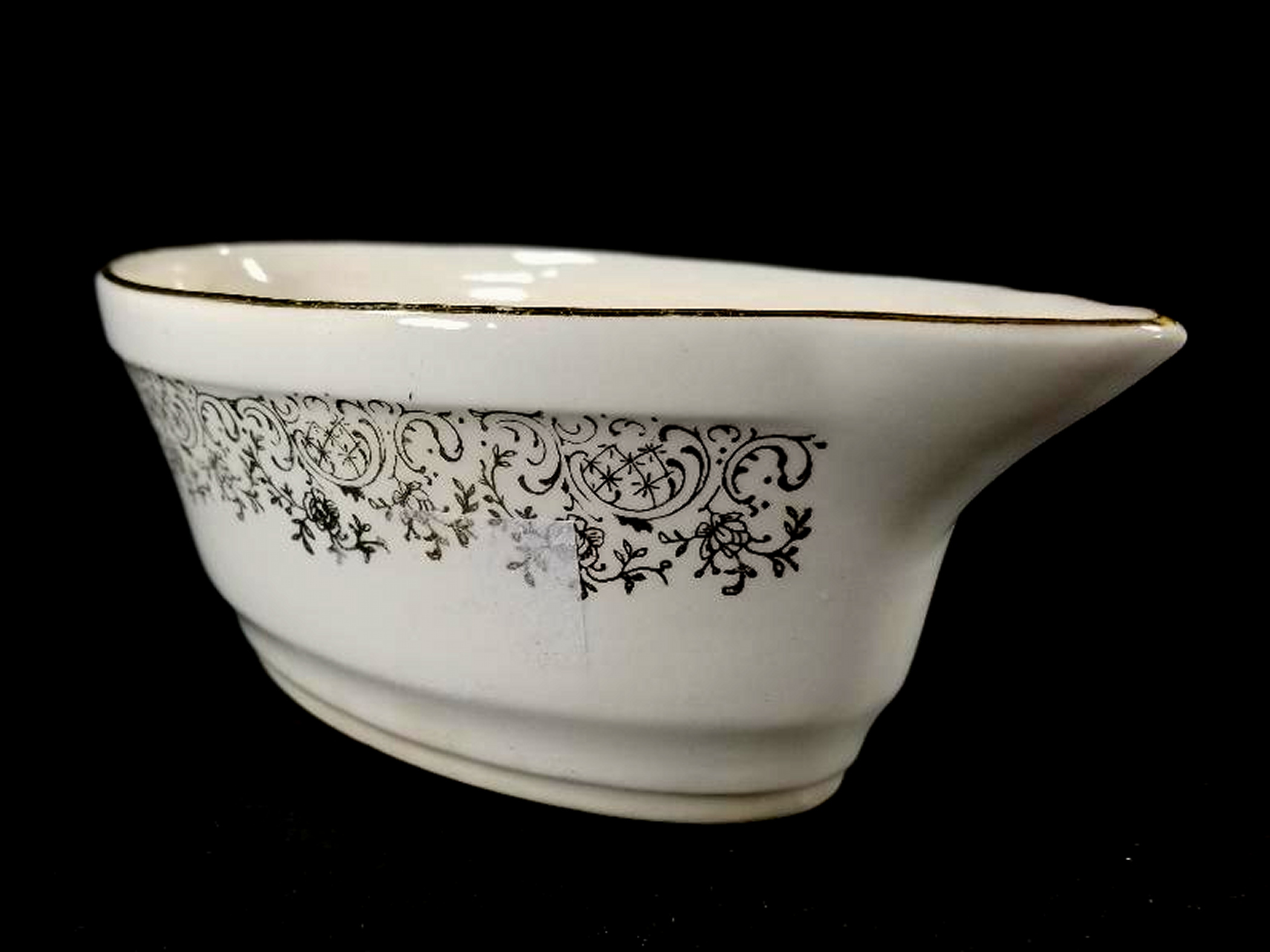 Antique Hand Painted Gravy Boat Property Room