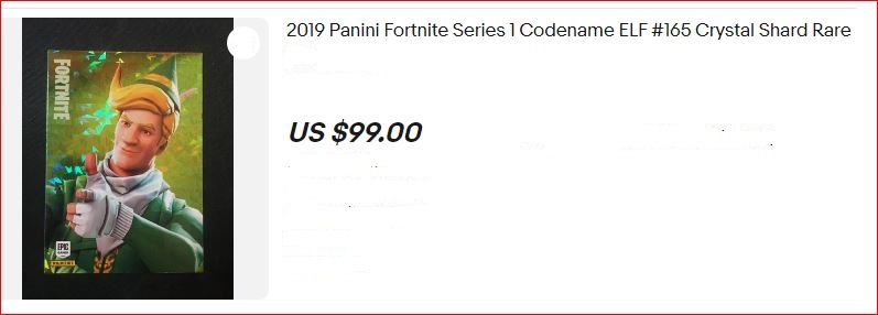 Panini Fortnite Cards Codename E.L.F. #165 & Hyperion #173