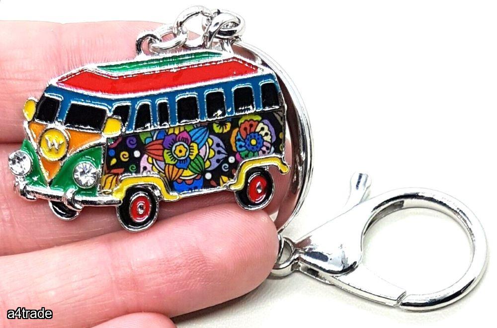 Camper Van Enamel Keyring Campervan VW Property Room