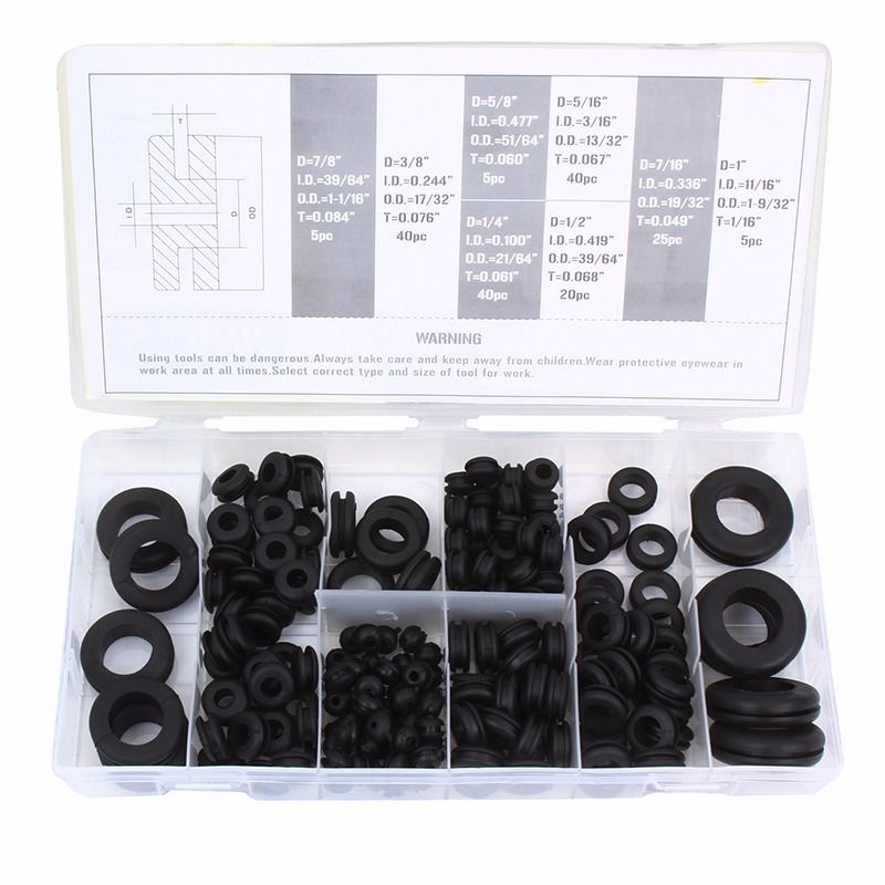 180pc Rubber Grommet Assortment Set Firewall Wiring Electrical Wiring Gasket 180pc Rubber Grommet Assortment Set Firewall Wiring Electrical Wiring Gasket