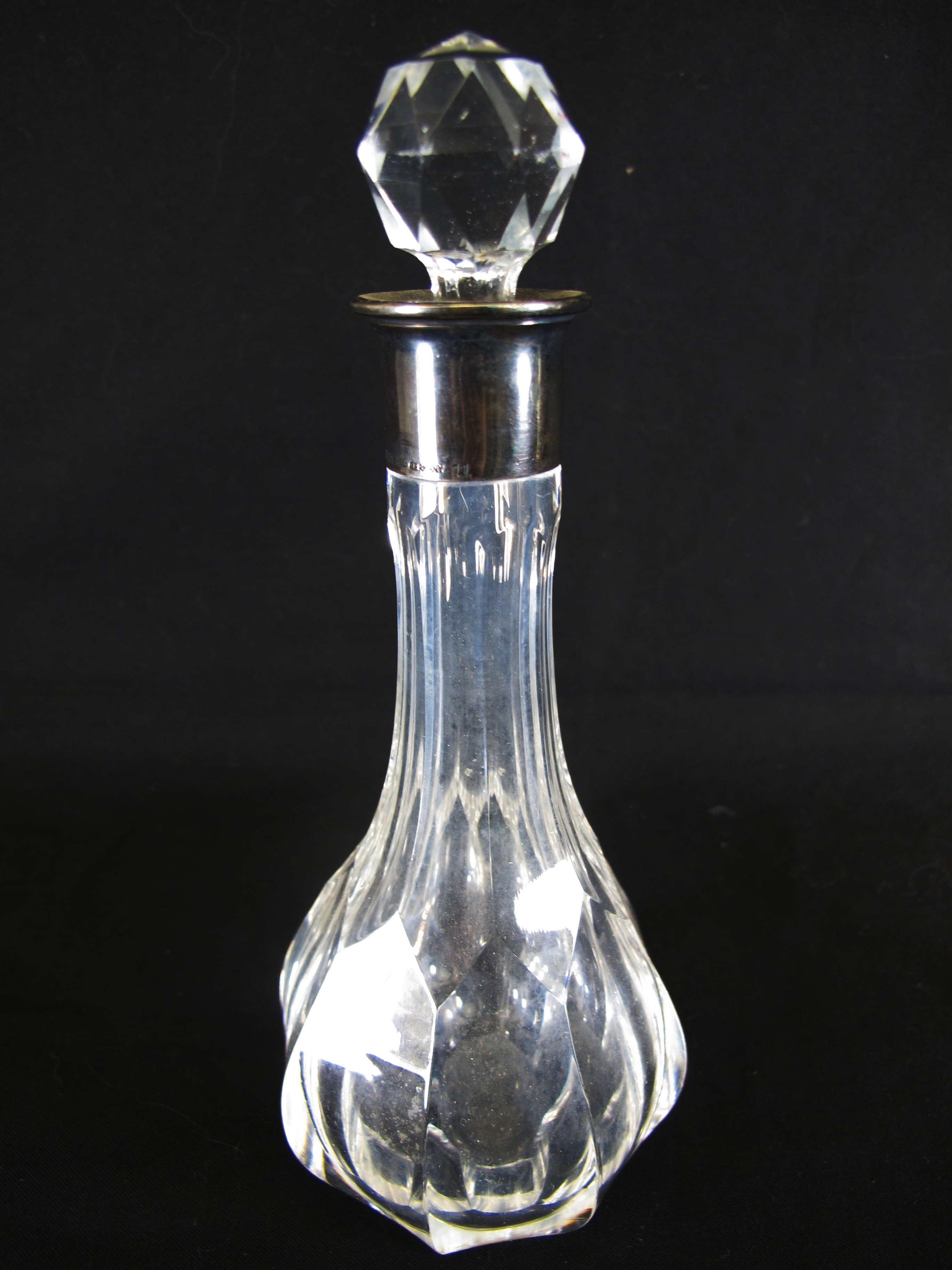Hand Blown Crystal Decanter with Birks Sterling Property Room