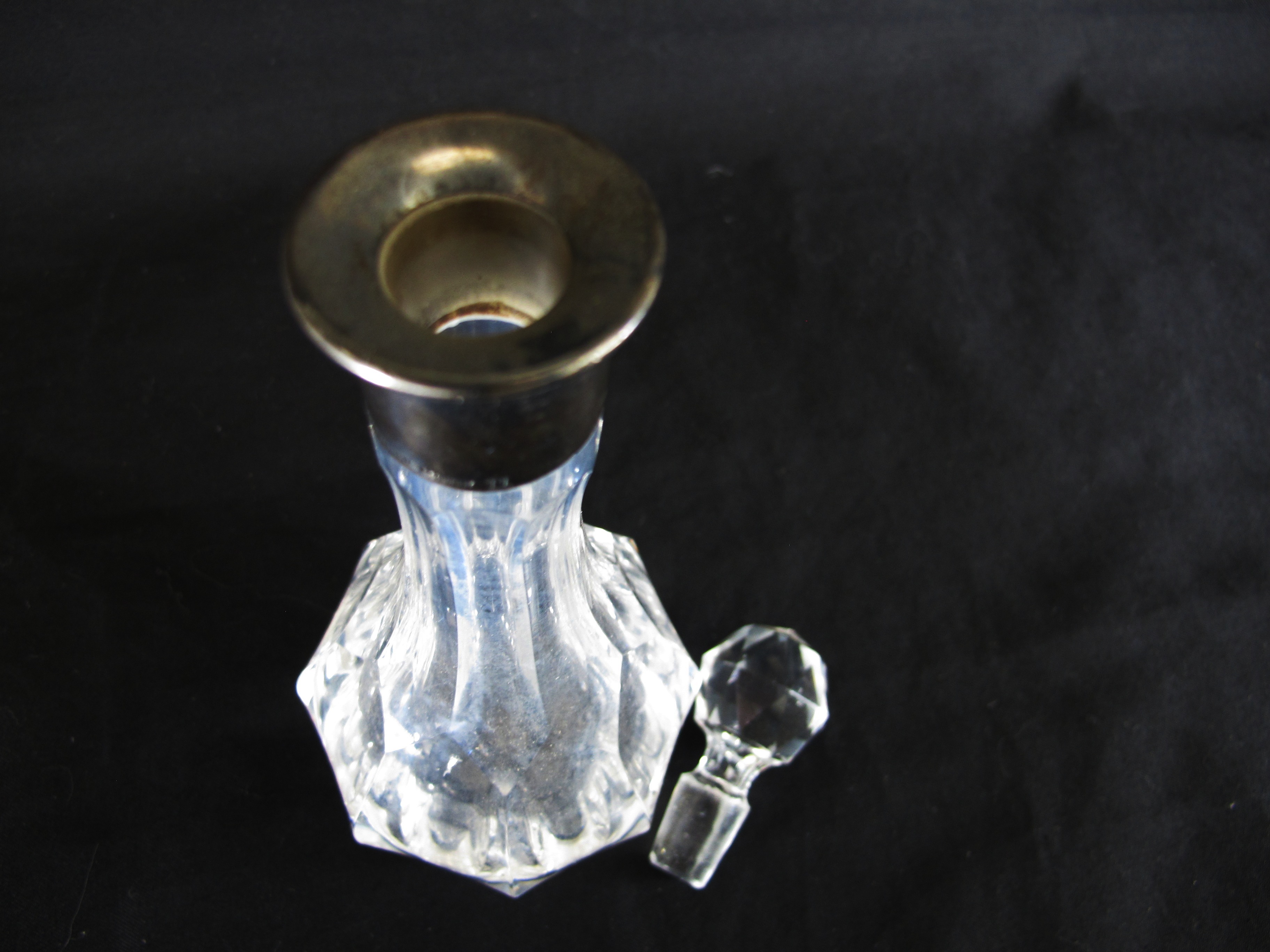 Hand Blown Crystal Decanter with Birks Sterling Property Room
