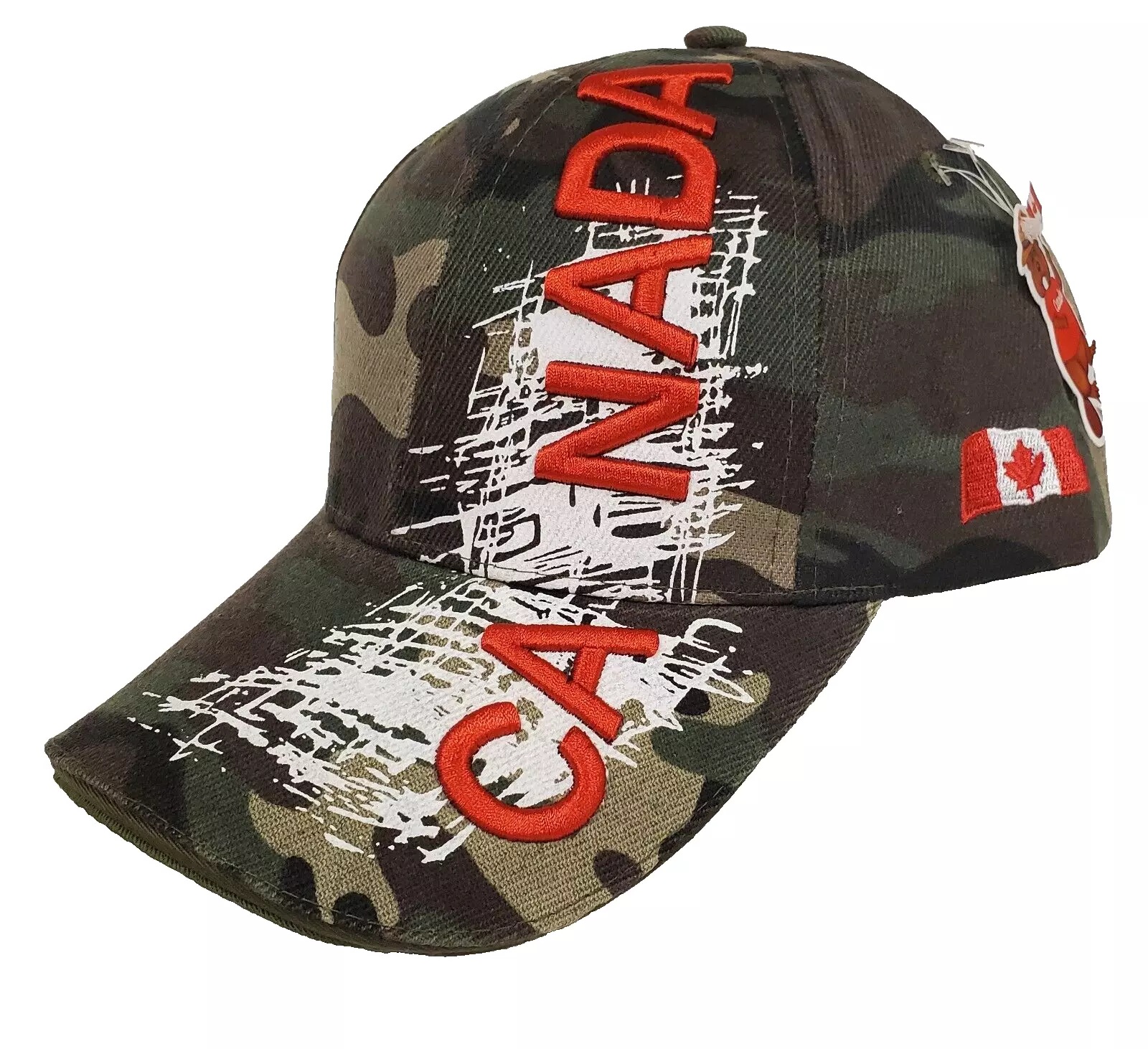 NWT CANADA Adjustable Acrylic Camo Baseball Cap One Size Fits Most
