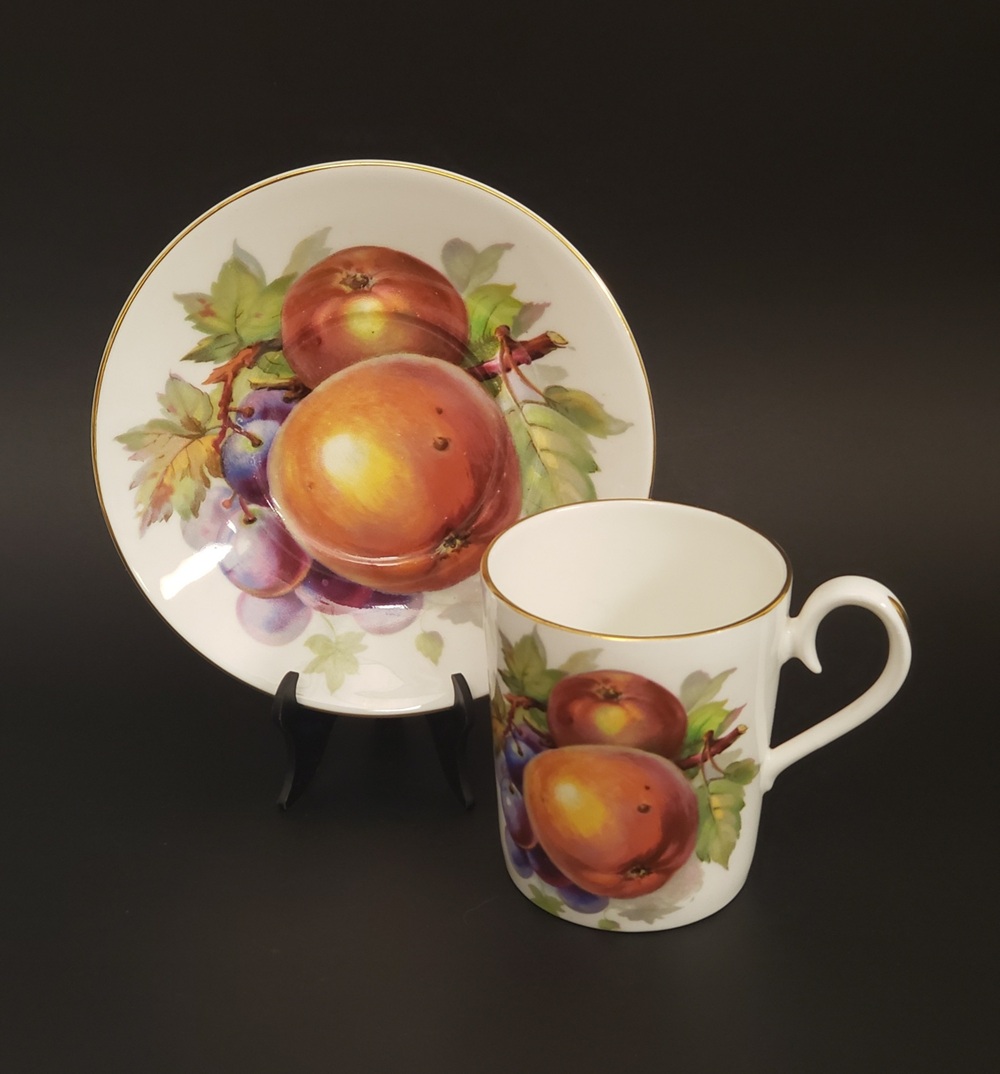 Vintage Royal Albert Bone China England Covent Garden Pattern Demitasse Cup & Saucer Set