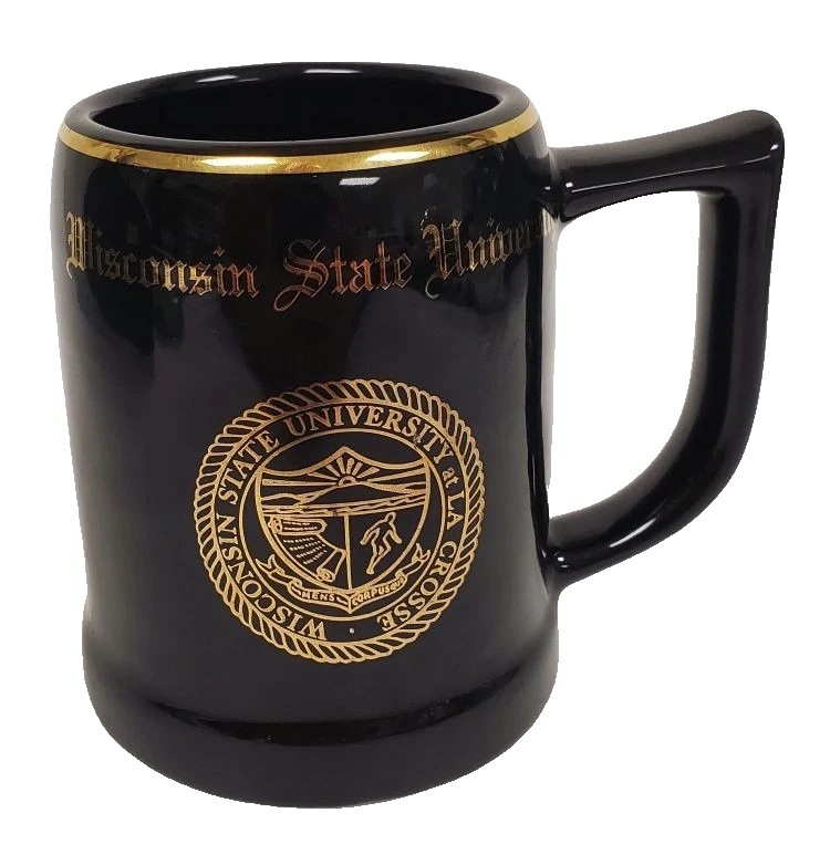 VTG USA Wisconsin State University La Cross Ceramic Mug by W.C. Bunting