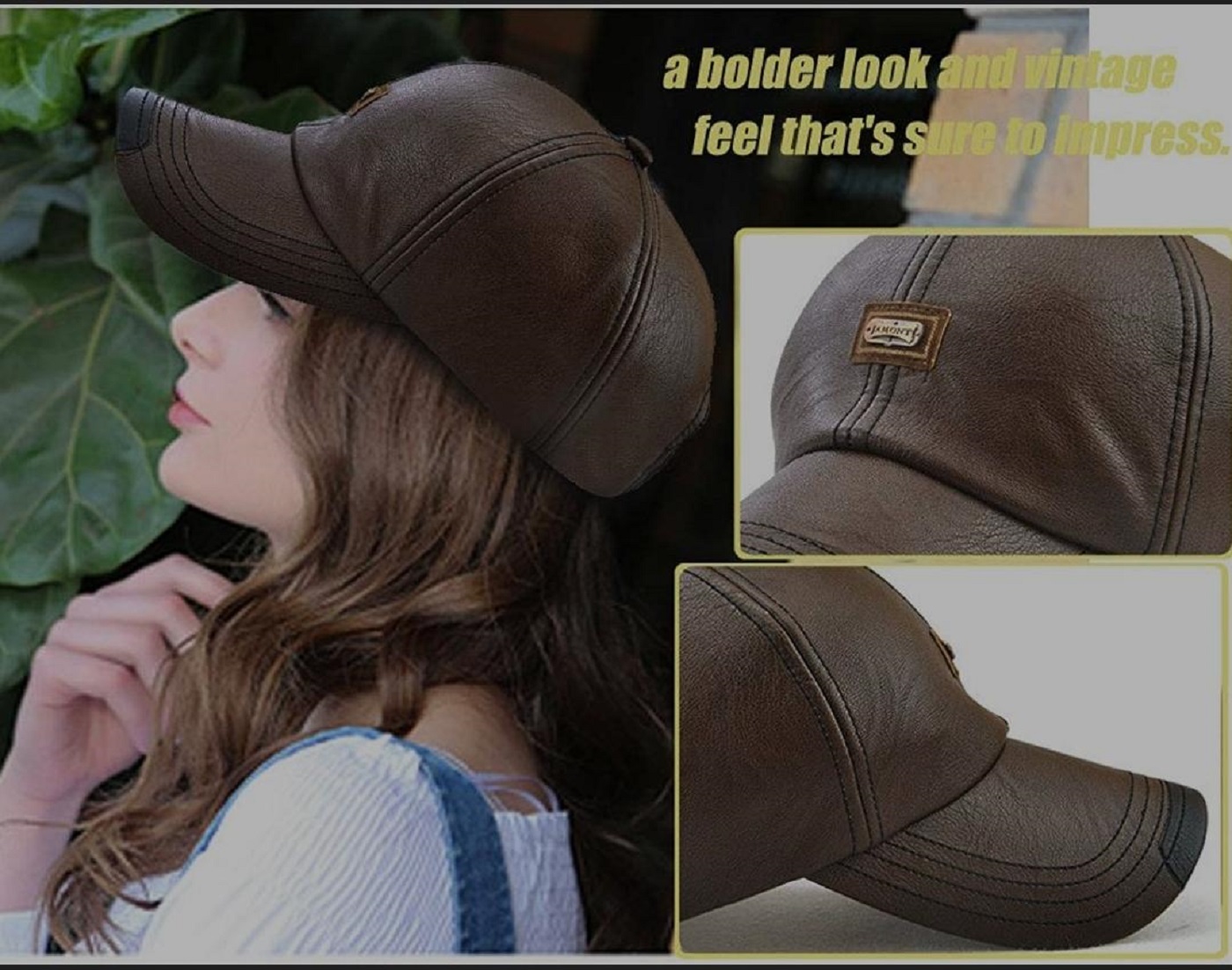 NWT Men/Women Fashion PU Leather Baseball Cap Property Room