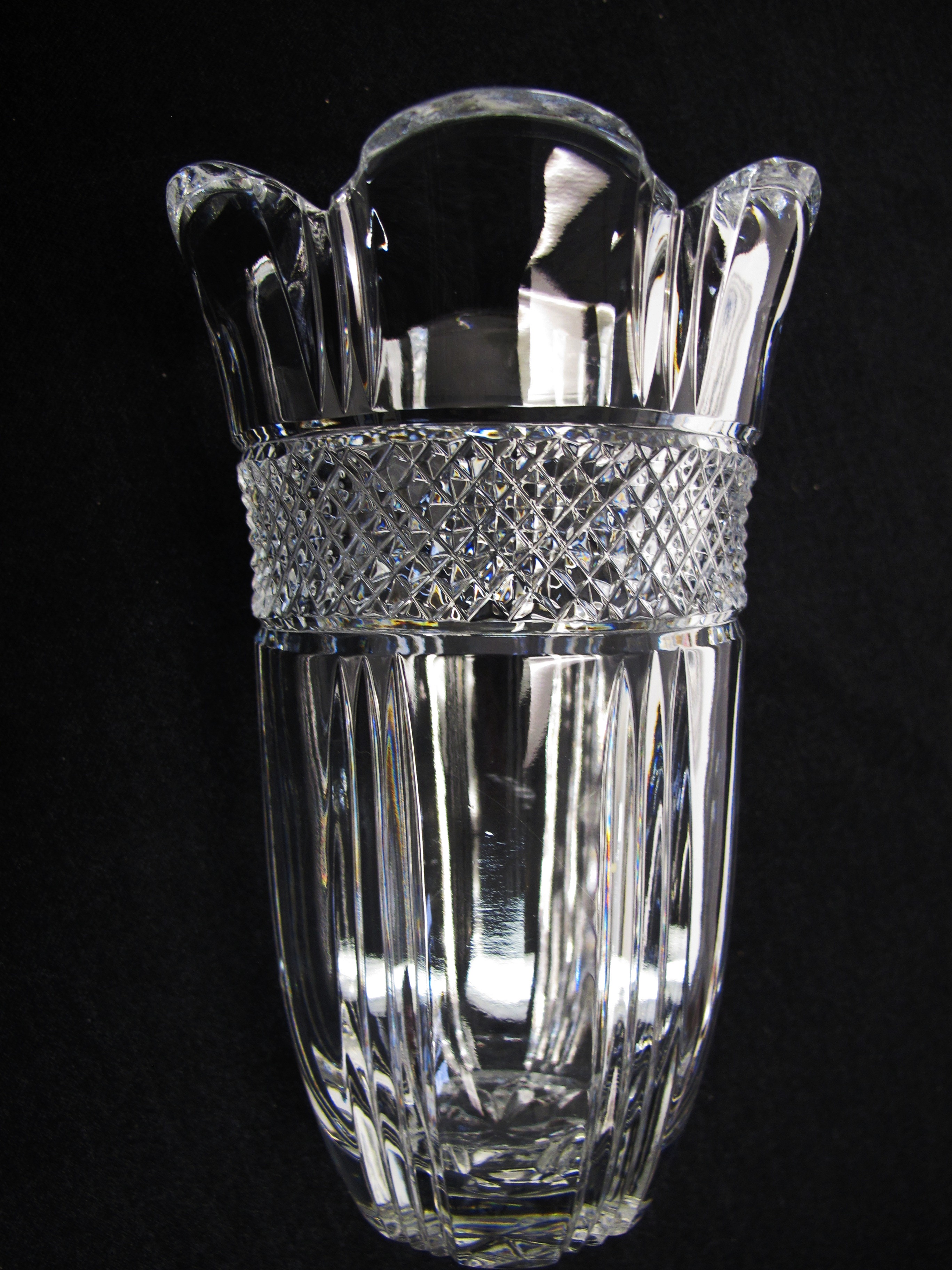 Violetta Hand Cut Crystal Vase Property Room