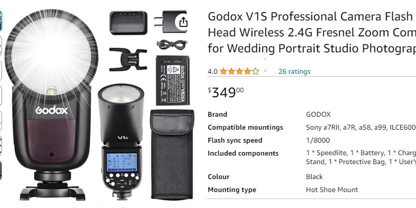 Godox TTL Li-ion Round Head Camera Flash | Property Room