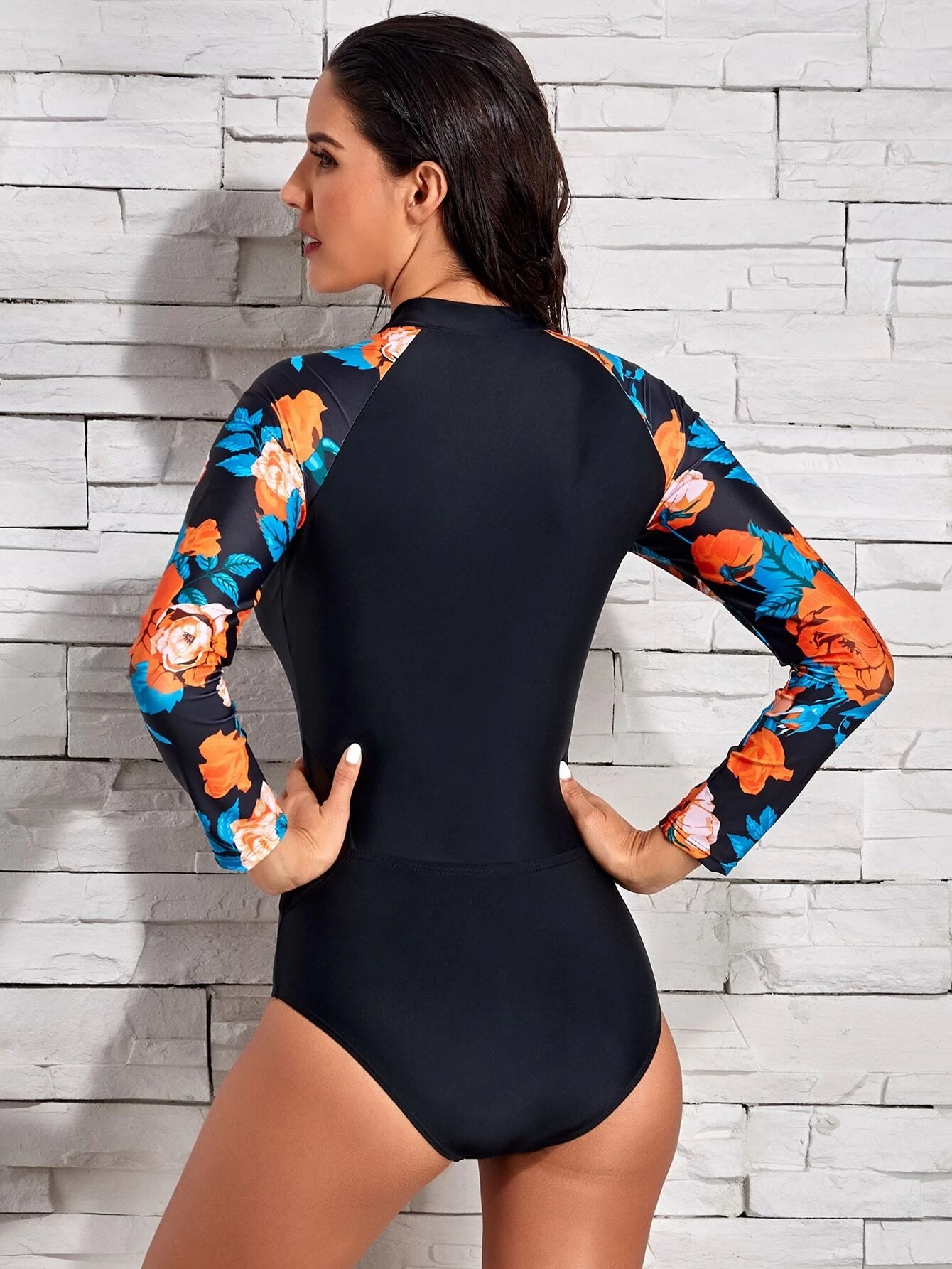 Women's Mesh-Inset Floral-Print One-Piece Swimsuit main image 0