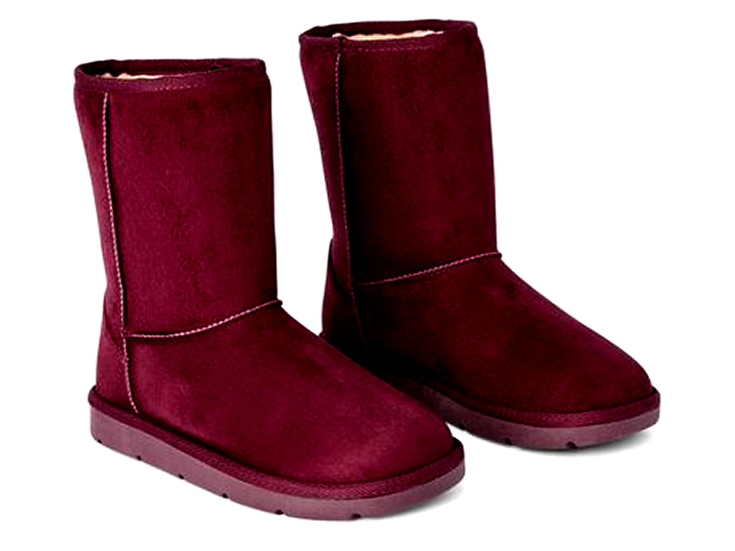 maroon snow boots