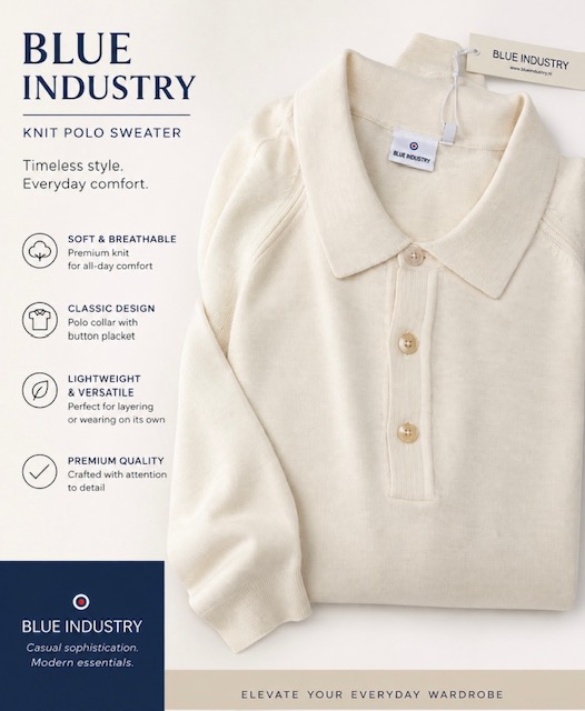 Shirt Men's Blue Industry Sz Large
