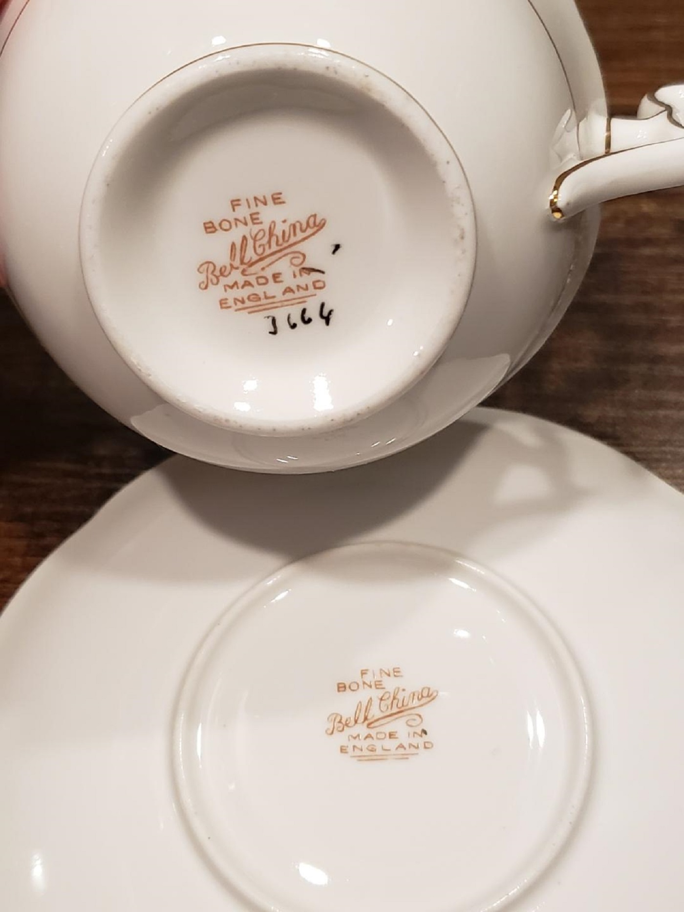VTG BELL Fine Bone China Teacup and Saucer Set #3664 - England ...