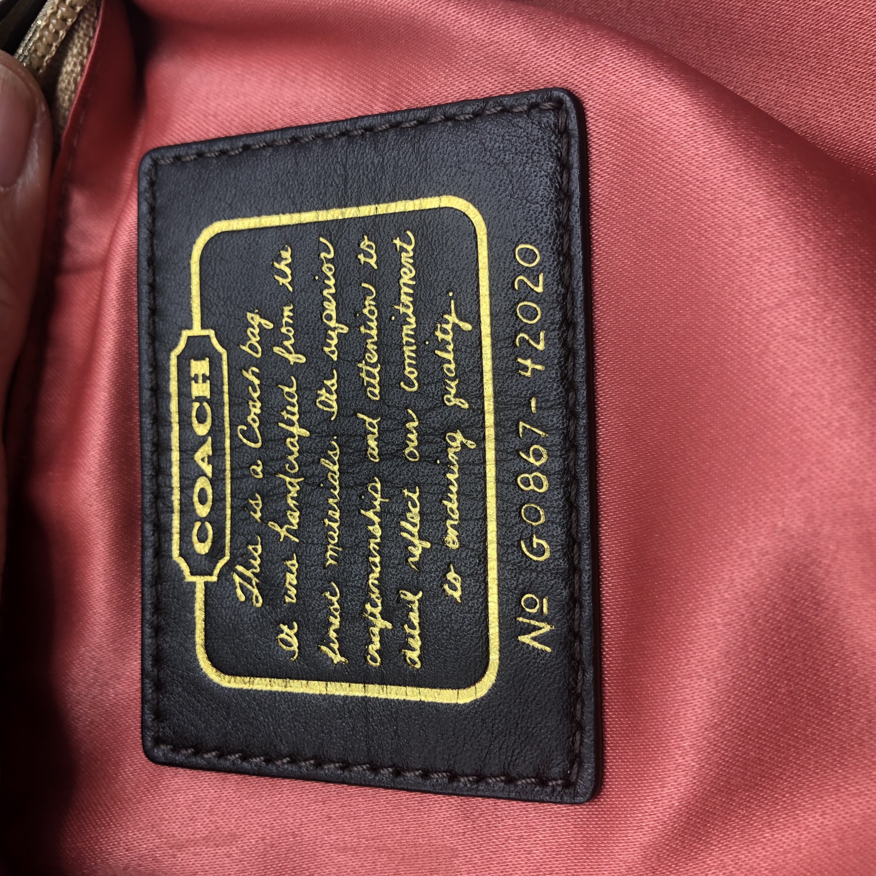 COACH Crossbody Gold Lurex Metallic Stud Signature C Swingpack 42020