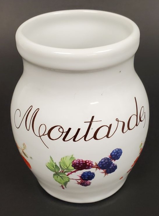 Vintage REVOL France Porcelain Mustard Jar