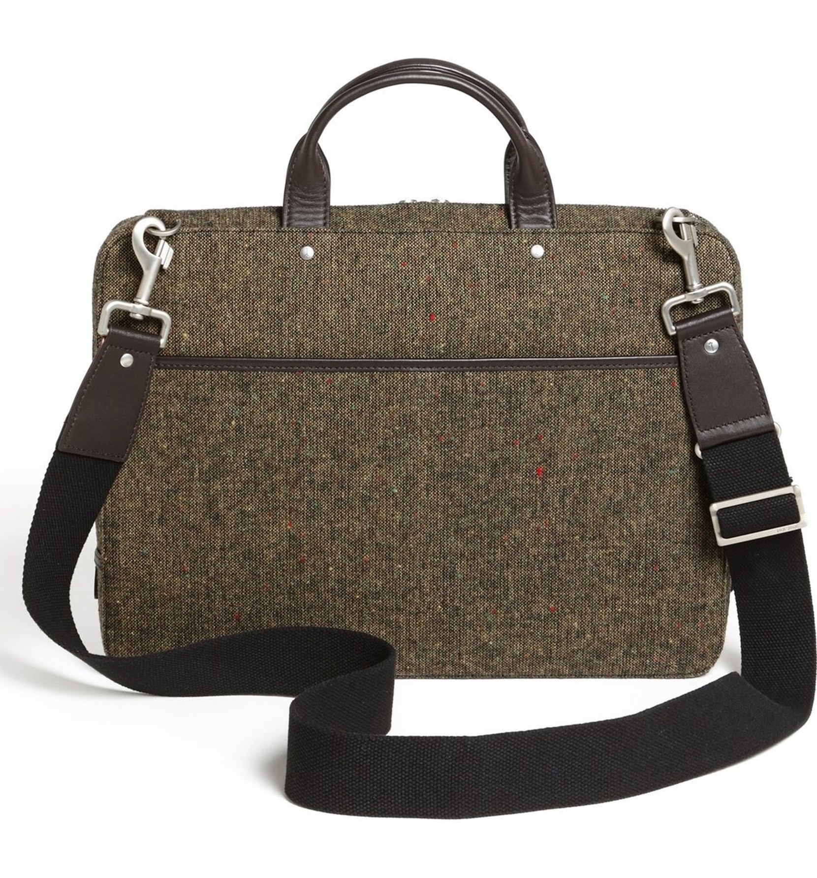 New Jack Spade Men's Beige Donegal Tweed Slim Wool Briefcase Property Room