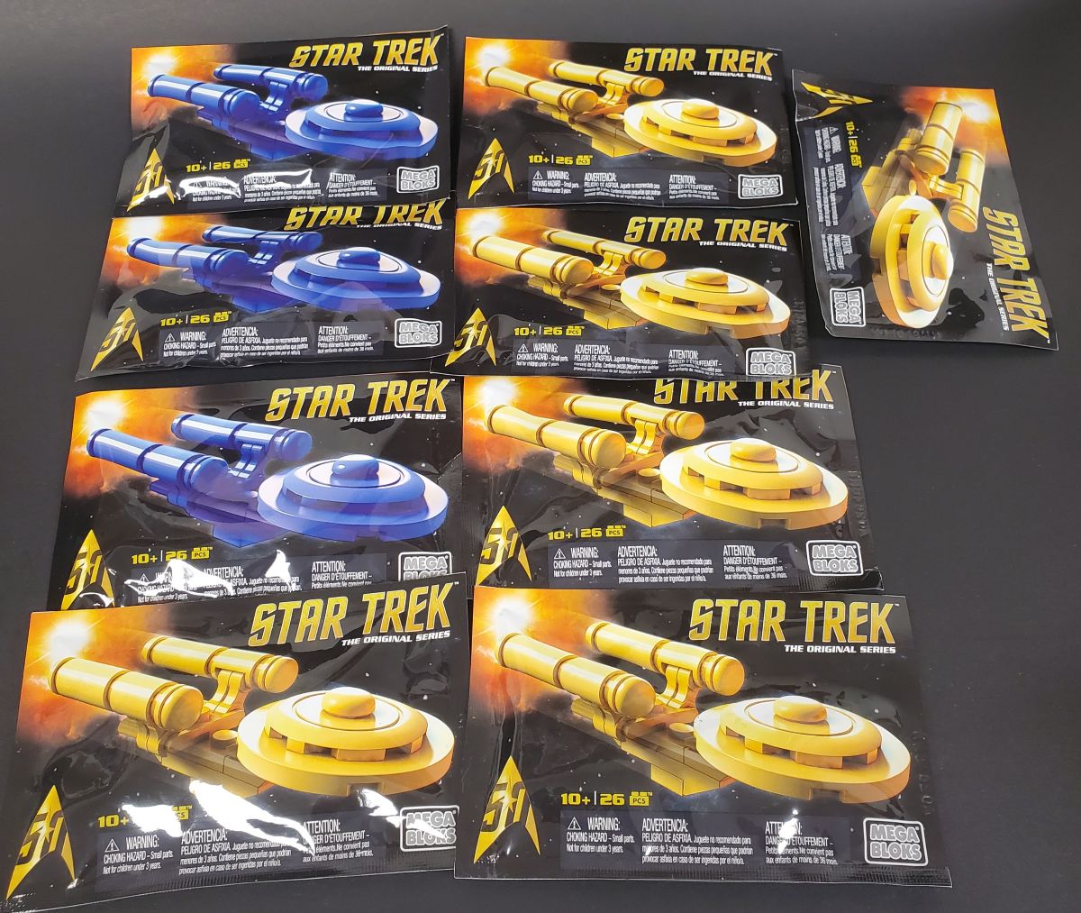 9 PCS Star Trek The Original Series Mega Bloks 2016 SDCC Exclusive 50th USS Enterprise