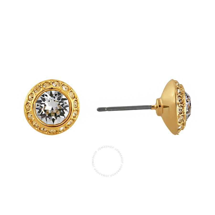 New Swarovski Angelic Gold Plated Earrings Made In Austria Image 1 Of 2 New Swarovski Angelic Gold