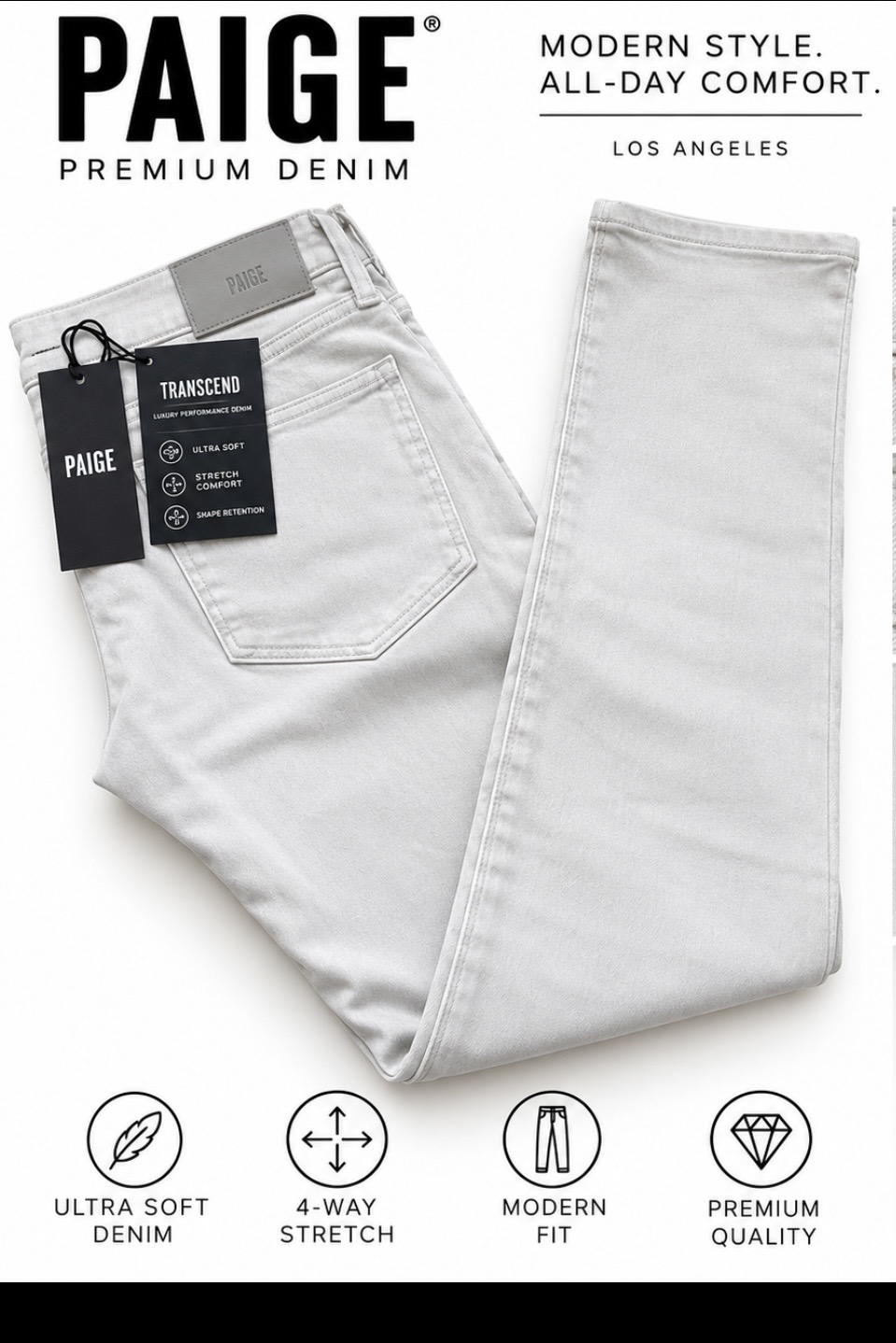 Retail $340.00 Paige Sz 38 Men's Jeans